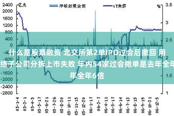 什么是股票融资 北交所第2单IPO过会后撤回 用友网络子公司分拆上市失败 年内54家过会撤单是去年全年6倍