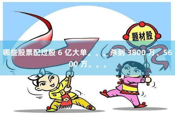 哪些股票配过股 6 亿大单。。。杀到 3800 万、5600 万。。。